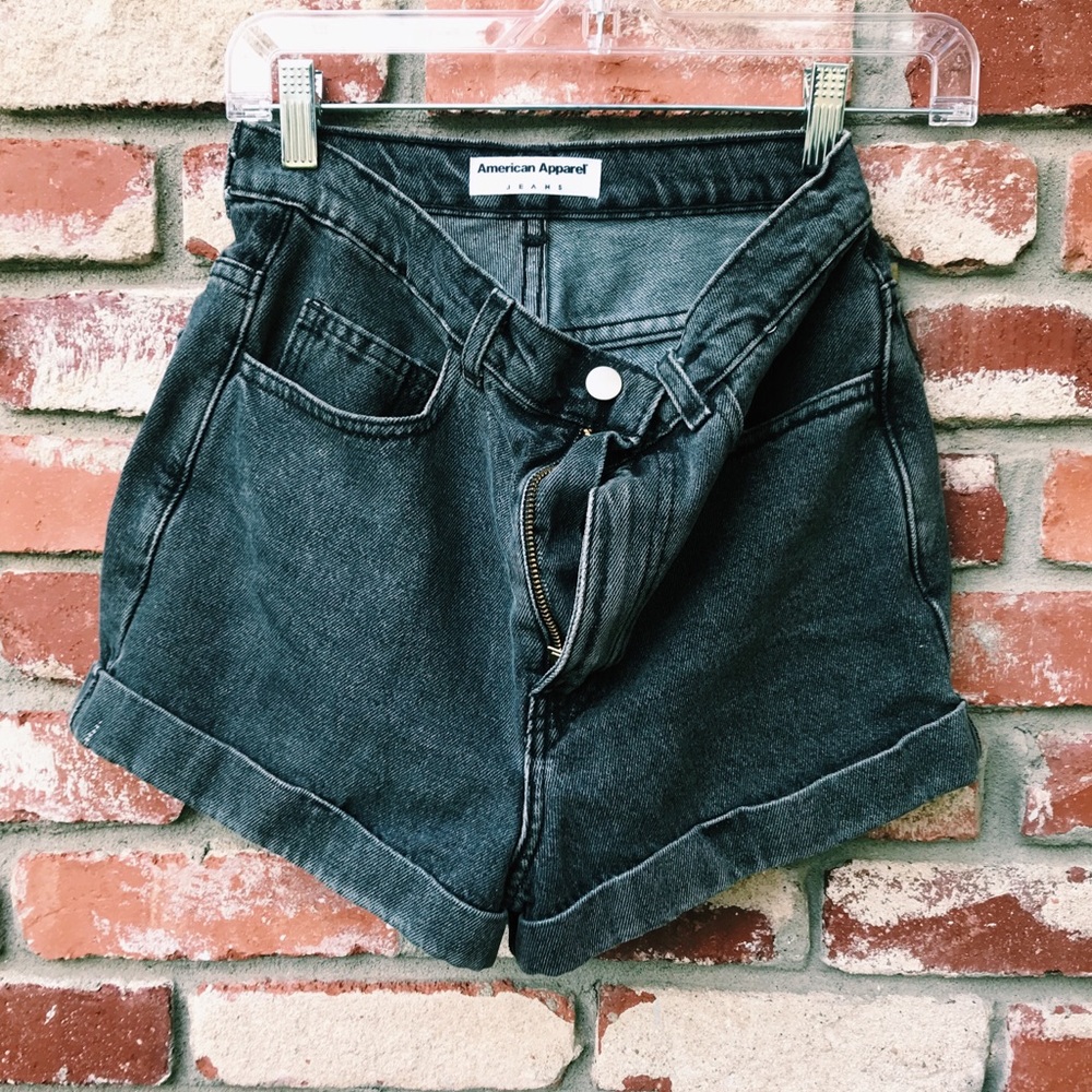 Stone Wash American Apparel High Waisted Shorts